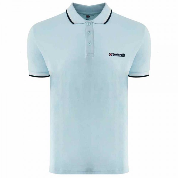 Lambretta Lambretta Twin Tipped Polo Shirt Cool Blue